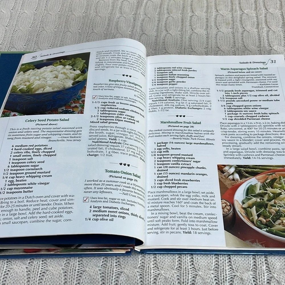 Taste of Home hardback cookbooks. ‘02 & ‘05. Annual recipes colored pics family